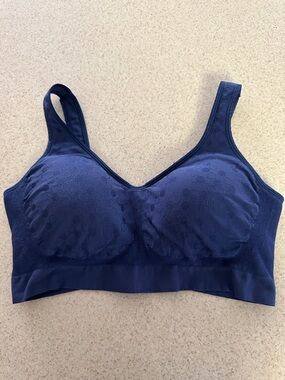 Bali Navy Wireless Seamless Comfort Bra